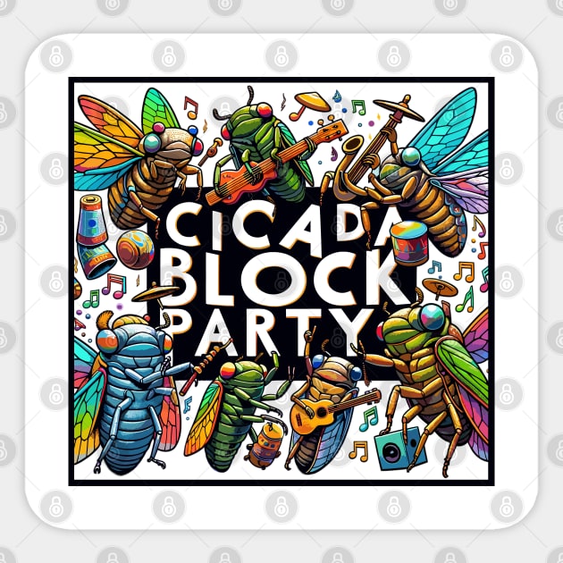 Cicada Block Party Cicada Summer Sticker by creative